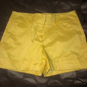 Yellow high waisted shorts